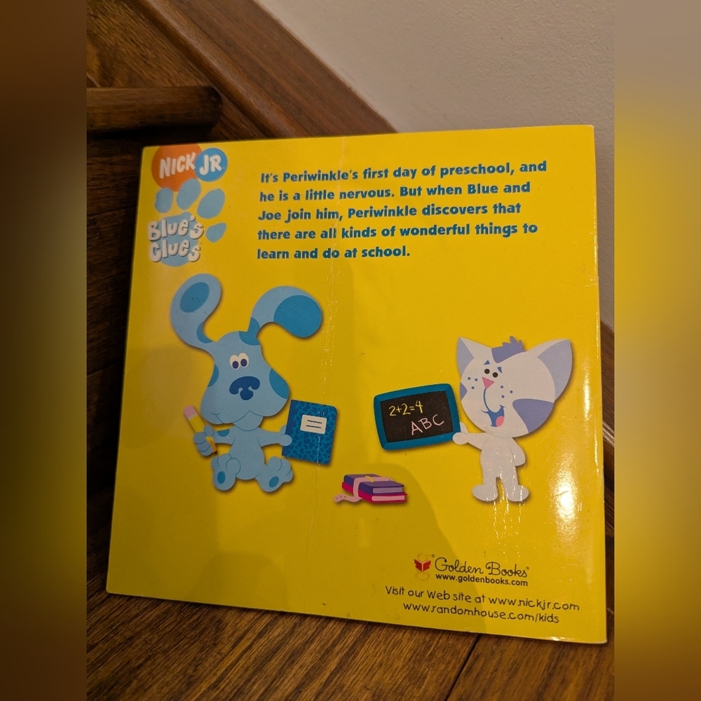 Fisher Price Happy Ears Blue Blue's Clues Plush 6" Vintage 2000 & Golden Book - Picture 7 of 11